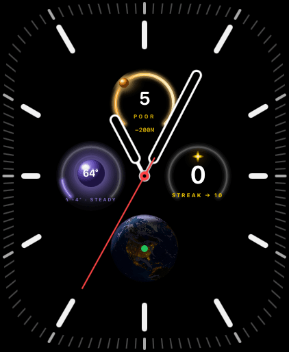Vesper Sky on Apple Watch Minimal face