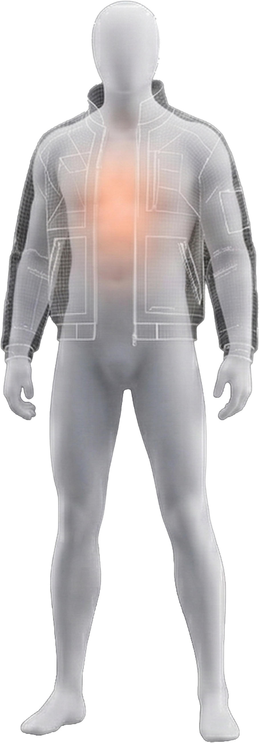 Mannequin figure showing blizzard biometric state